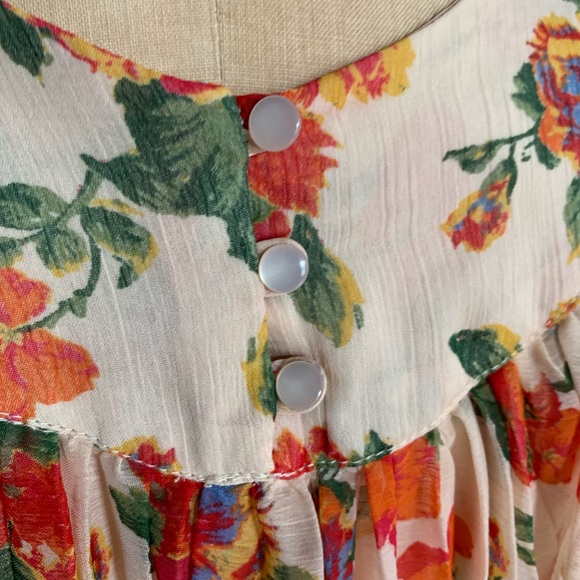 Free People Floral  dress XS EUC - Picture 6 of 8